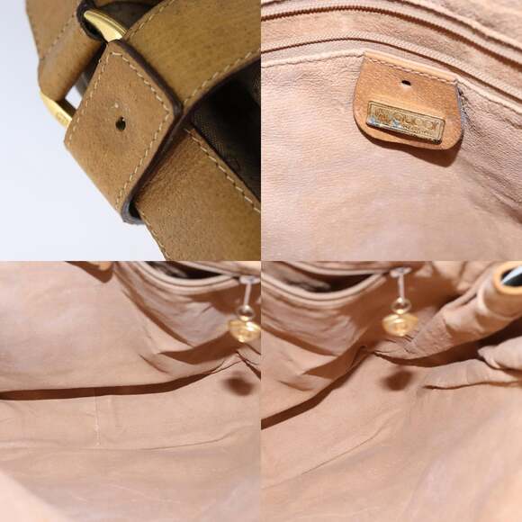 GUCCI Micro GG Supreme Shoulder Bag Pvc Beige Gold - Picture 11 of 12